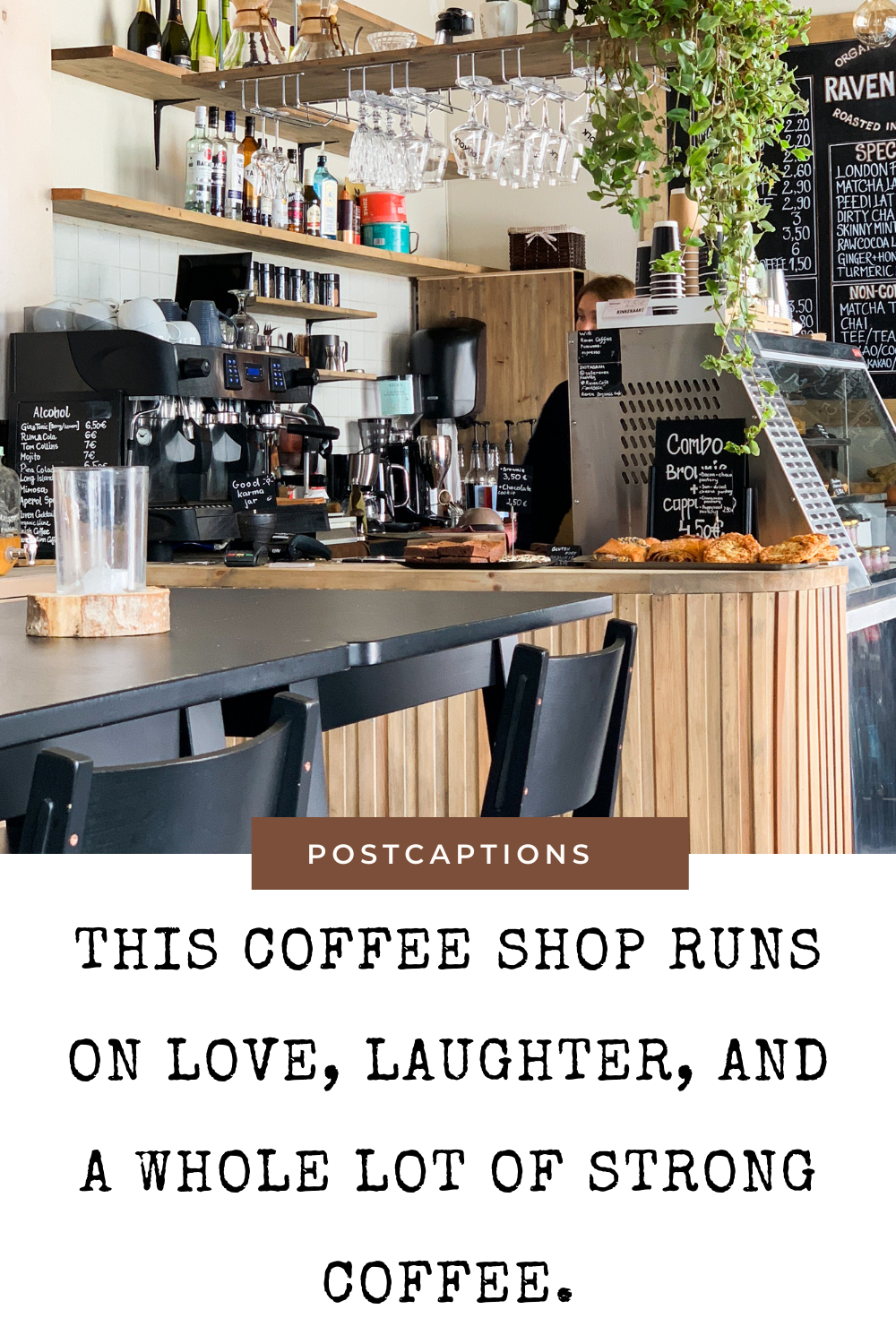 Coffee shop captions