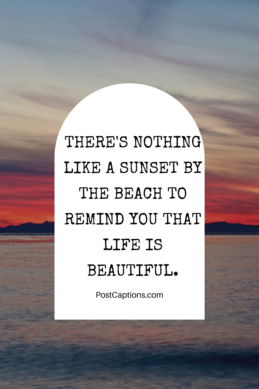 Beach sunset Instagram captions
