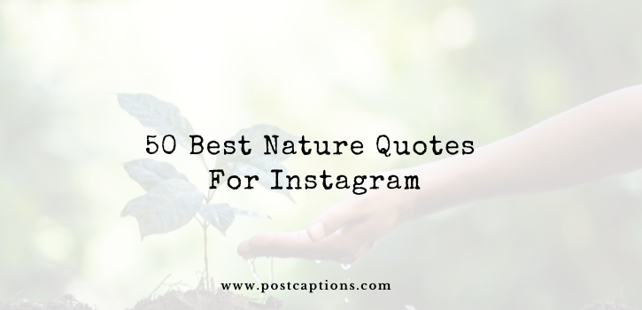 Best nature quotes for Instagram