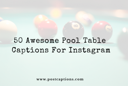 Pool table captions for Instagram