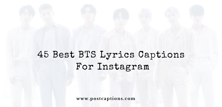 BTS lyrics captions