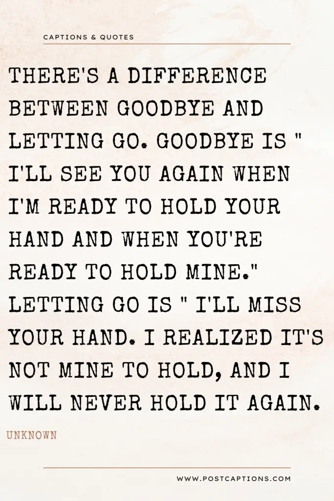 50 Quotes on Letting Go of Someone You Love - PostCaptions.com