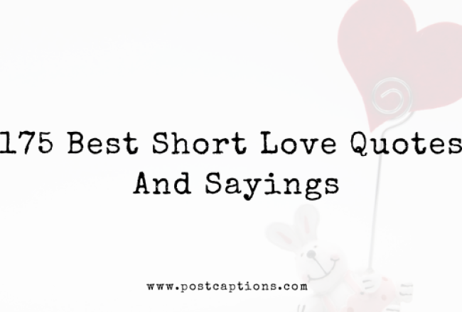 Short quotes about love