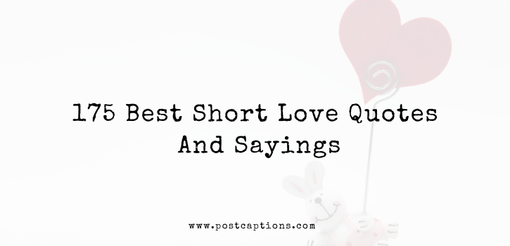 Short quotes about love