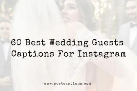 Wedding guests captions for Instagram